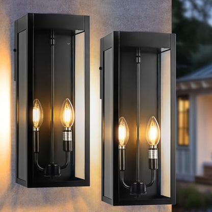 16 Inch Outdoor Wall Sconce Lights with 2 (No Sensor)