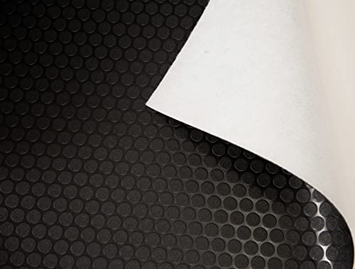 Performance Vinyl Garage Runner Small Coin Pattern (27" x 60" / Midnight Black)