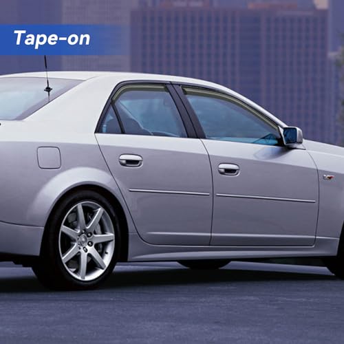 Window Visors Rain Guards for 2003 2004 2005 2006 2007 Cadillac CTS (2003-2007 Cadillac CTS)