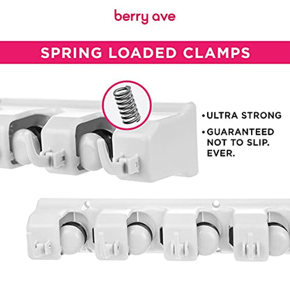 EXTRA GRIP Mop & Broom Holder Wall Mount (2 Pack / White)