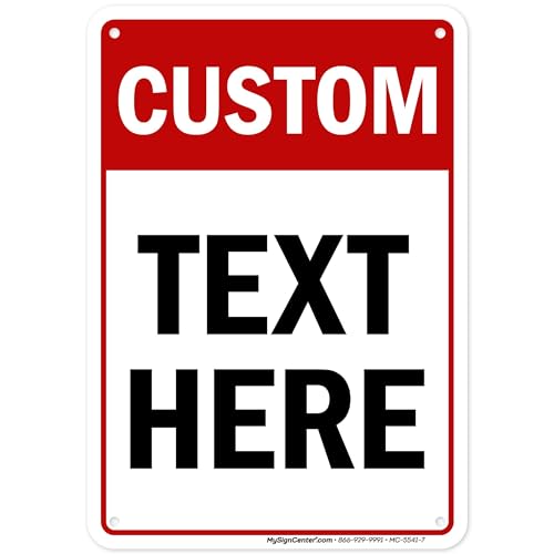 Custom Sign Custom Sign for Business (Header - Vertical / 7x10 - Aluminum)