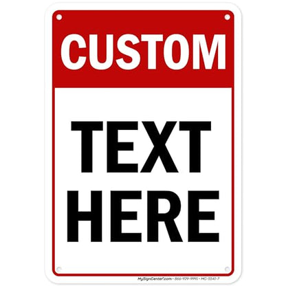 Custom Sign Custom Sign for Business (Header - Vertical / 7x10 - Aluminum)