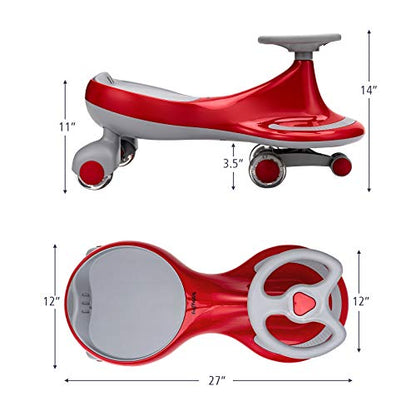 Wiggle Car 2 in 1 Swing Car for Kids (Red)
