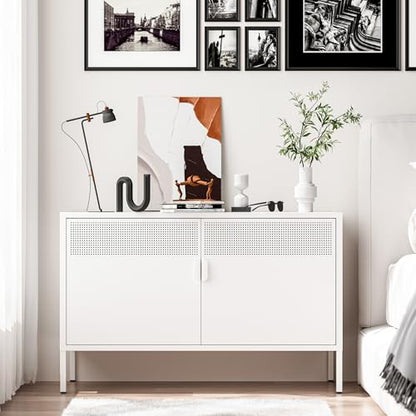2 Door Storage Sideboard (White / 25''H)
