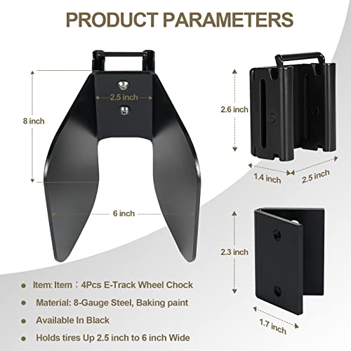 4 Pack E Track Wheel Chock for E (4 Pack E-Track Wheel Chock)