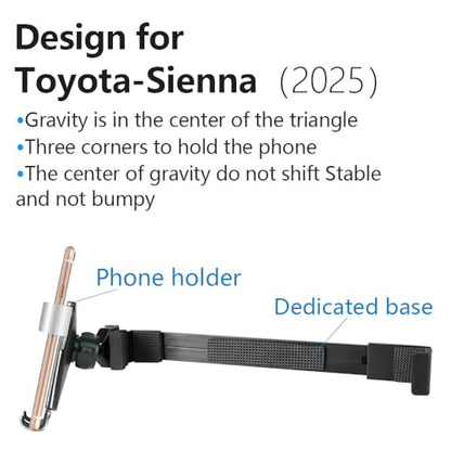 Car Phone Holder for Toyota Sienna LE 2025 2026 [ only for 8 inch Touchscreen ] Auto Interior Accessories Best Cell Phones Mount Cellphone Mobile Cradle Charging Navigation Bracket Screen Stand (for Toyota Sienna LE 2025 2026[8-inch Screen])