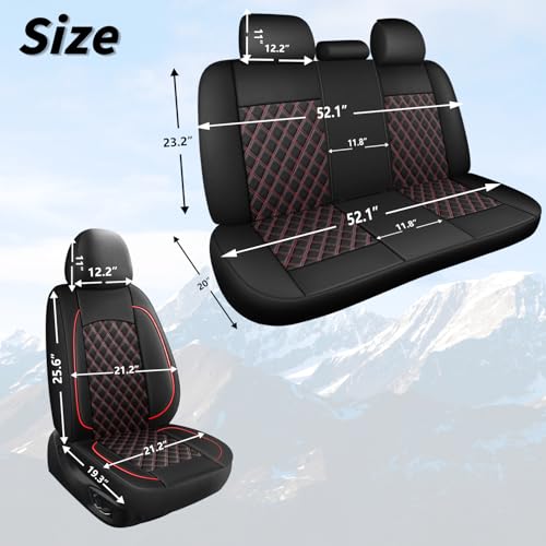 Front Car Seat Cover (N3 Black Red / Front Seat)