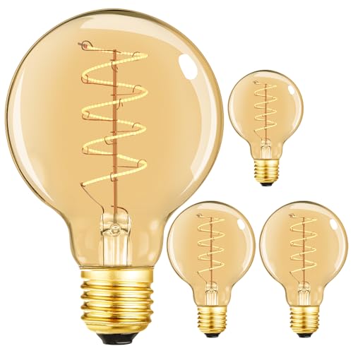 Vintage LED Spiral Filament Bulb G25 (G25-4.72in)