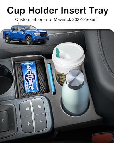 Maverick Cup Holder Insert Center Console Organizer for 2022 2023 2024 2025 Ford Maverick Accessories