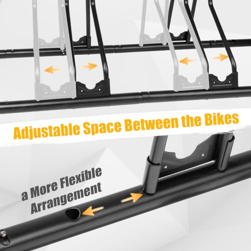 Bicycle Floor Parking Rack Stand (3 Bikes / Adjustable)