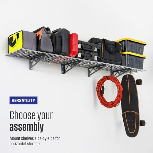 Steel Garage Wall Shelves 2 (12"x36" (2-Pack) / Hammertone)
