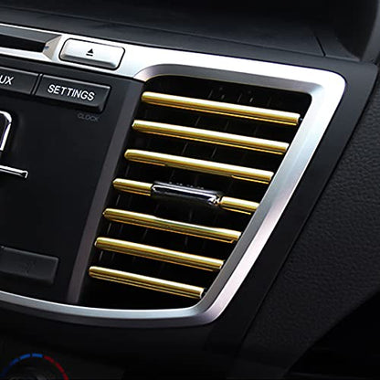 20PCS Waterproof Bendable Car Air Vent Trim Strips (Gold)