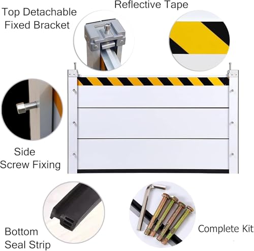 Reusable Heavy Duty Aluminum Flood Barriers for Home Exterior (H 15.7 Inch / L 13FT)