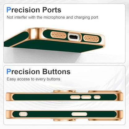 Designed for iPhone 15 Pro Max Case with Ring Stand Slim Green (Green / 6.7'' iPhone 15 Pro Max)