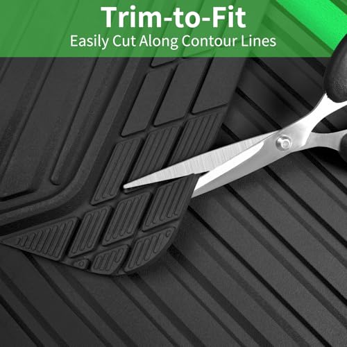 Heavy Duty Rubber Car Mats Metallic (Black Green)