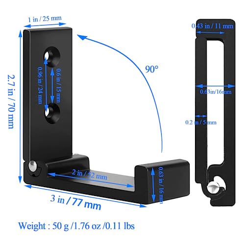 Folding Wall Hook 2PCS Folding Coat Hooks for Hanging Heavy Duty Coat & Bag & Backpack & Hat & Headphone Foldable Coat Hooks Wall Mounted Saves Space (Black-2 Pack)