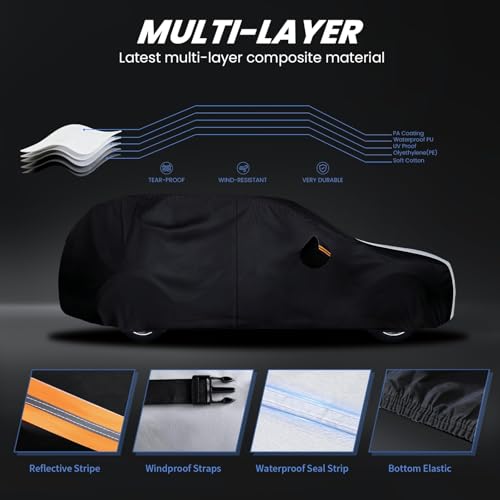 Multi Layer Car Cover Custom Fit for Nissan Rogue (Custom fit Nissan Rogue / SUV car cover)
