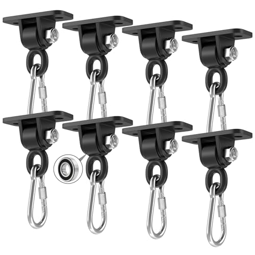 Heavy Duty Swing Hangers with Bearing (Black / 8 Packs)