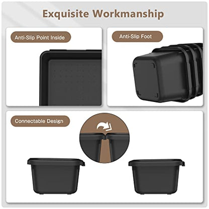 Tool Box Organizer Tray Divider Set Drawer Organizer (5 Size / Black)