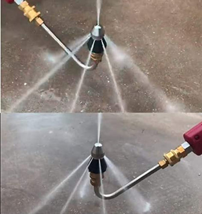 Pressure Washer Sewer Jetter Nozzle with Stainless Steel (back1/4)