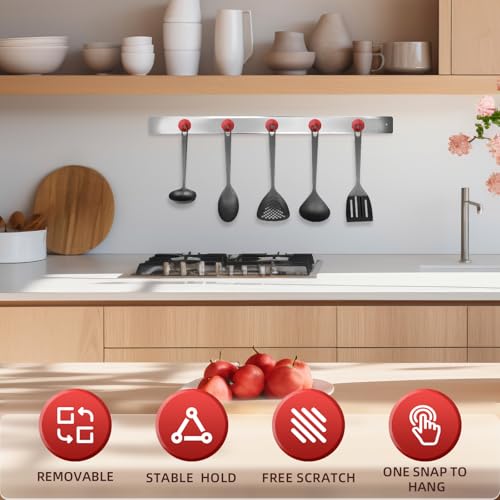 Magnetic Hooks Steel Tube Design for Cruise (Red / 100lb Magnetic Hooks)