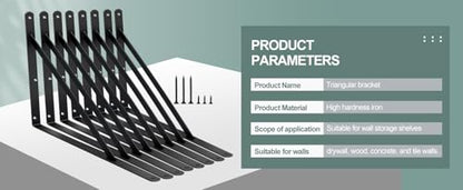 12 Pack L18 x H 12" Black Heavy Duty Shelf Brackets with Screws Metal Shelf Brackets Shelf Support Angle Brackets for Shelves L Brackets Heavy Duty Floating Shelf (12 Pack-Black / 18''x12'')