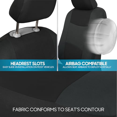 PolyPro Car Seat Covers Full Set in Reverse Charcoal (Reverse Charcoal)