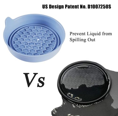 2 Pack Car Cup Coaster Silicone Spill (Gray Blue Solid / 2 Pack)