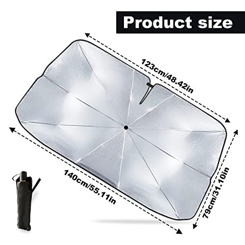 Car Windshield Sun Shade Umbrella (M(55"x31"))