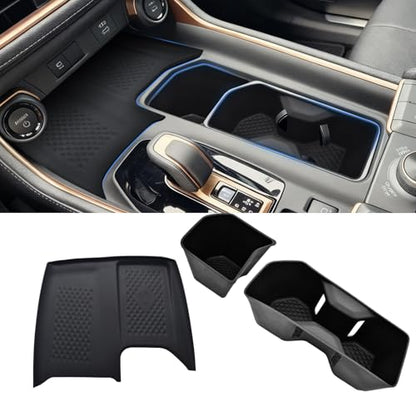Cup Holder Insert & Wireless Charging Mat for Toyota Grand Highlander (For Grand Highlander 2024-2026 2pcs)