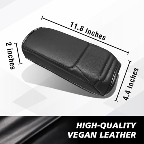 Armrest Cover for Nissan Kicks 2025 2026 Accessories (22) 25+ |Kicks| Black, Regular)