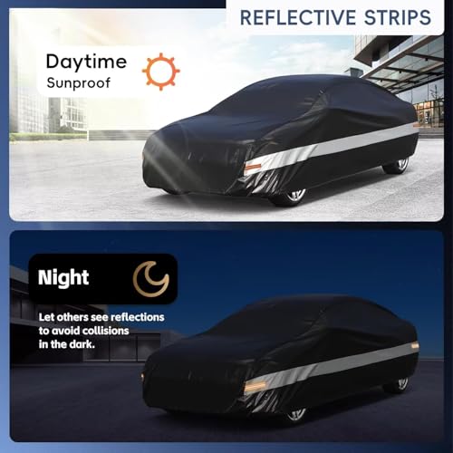 10 Layers Car Cover Custom Fit for Porsche 718 (Black Gray / Custom Fit for Porsche 718 Boxster Cayman)