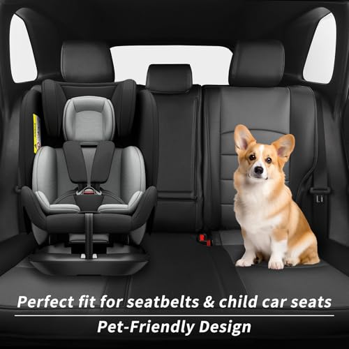Camry Car Seat Covers Custom for Toyota 2025 2026 Camry (Leatherette(Black/Gray-2) / 2025-2026 Camry Hybrid (XLE/XSE))