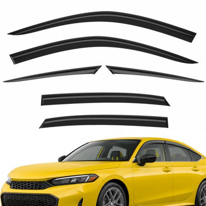 Extra Durable Window Deflectors Tape (For Honda Civic 22-26 Sedan 6pcs.)