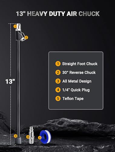 13'' Dual Head Air Chuck Set (13'' - Zinc Alloy)