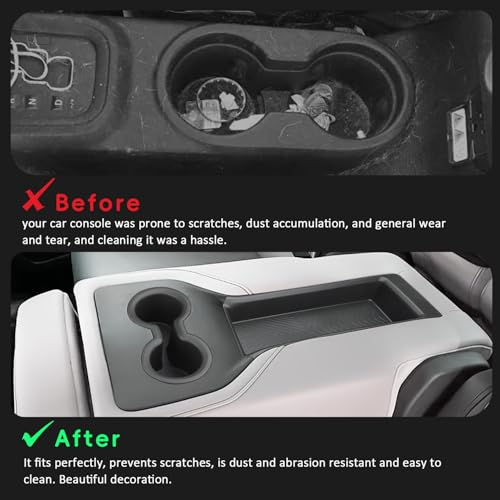 Rear Cup Holder Insert & Organizer Tray Compatible with 2023 2024 2025 2026 Honda Pilot Accessories