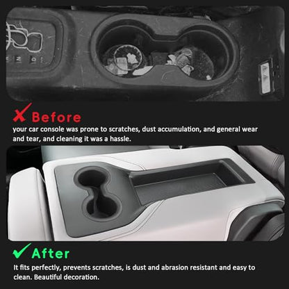 Rear Cup Holder Insert & Organizer Tray Compatible with 2023 2024 2025 2026 Honda Pilot Accessories