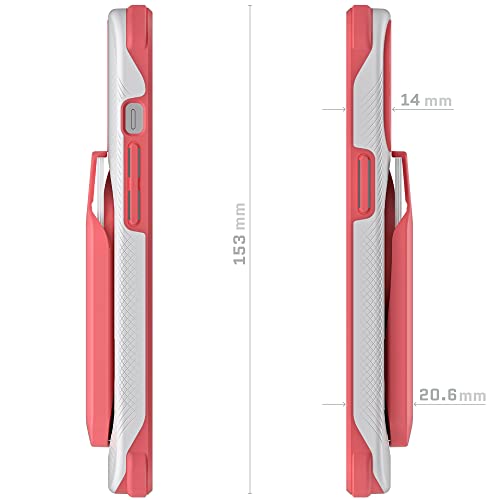 EXEC iPhone 13 mini Case with Card Holder For Women Girls Works with Magnetic Car Mounts Cardholder is Detachable to Support MagSafe Charger Designed for 2021 Apple iPhone 13mini (iPhone 13 mini / Pink)