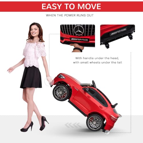 12V Toddler Ride On Car Mercedes Benz AMG GLC63S Coupe 2 Speed Red (Red)