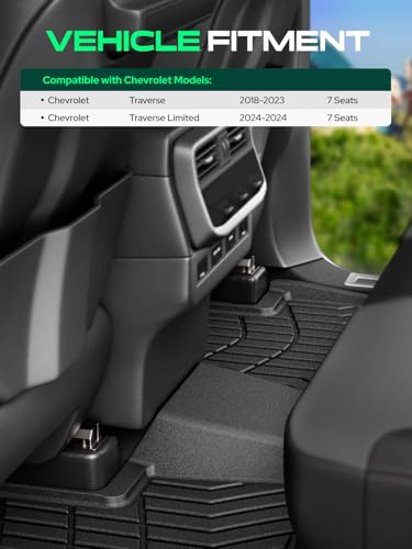 Automotive Floor Mats for Chevy Traverse 2018 (4PCS Floor Mats)