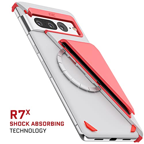 EXEC Google Pixel 7 Pro Wallet Case with Detachable Magnetic Credit Card Holder Heavy Duty Drop Protection Supports Wireless Charging Phone Cover Designed for 2022 Pixel 7 Pro (Pixel 7 Pro / Pink)