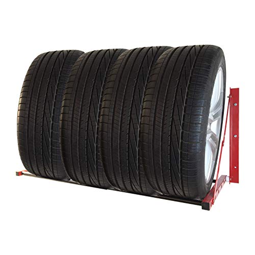 Folding Tire Wheel Rack Wall Mount Multi (Red (32"-48"))