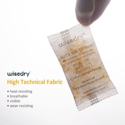 20 Gram [12 Packs] Rechargeable Silica Gel Packets Microwave Fast Reactivate in 2MINS Moisture Absorber Desiccant Packs with Orange Indicating Beads Food Grade (20 Grams)
