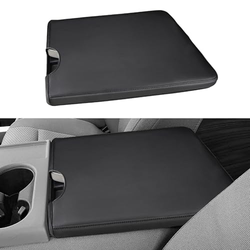 Center Console Armrest Cover for 2026 Ford F150 Accessories 2015 (black stitches / 2015-2026 Jump Seat)