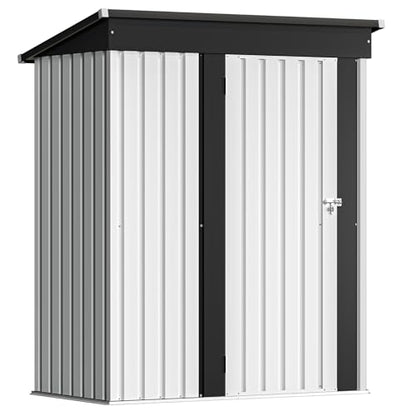 5x3 FT Outdoor Storage Shed (White / 5x3 FT)