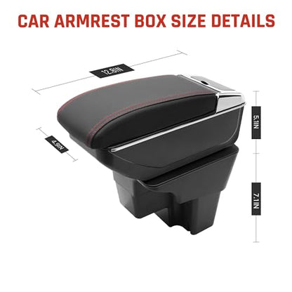 Car Armrest Box for KIA Stonic Rio 3 2018 (NO USB Ports / Red Thread)