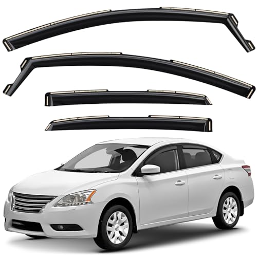 Window Deflectors Smoke Tinted in (For Sentra 13-19 Sedan)