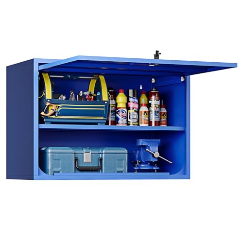 Metal Wall Storage Cabinet 22'' Tall Wall (Blue / 22" Tall)