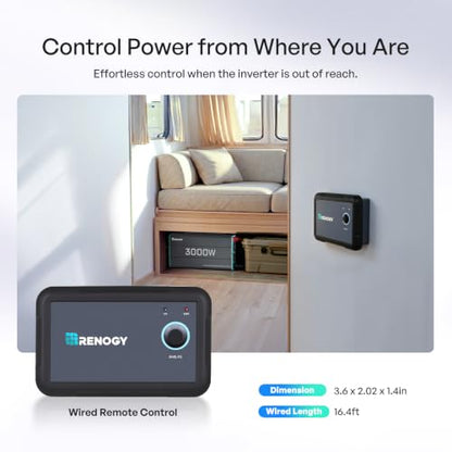 Inverter P2 3000W Pure Sine Wave Inverter 12V DC to 120V AC Converter for Home