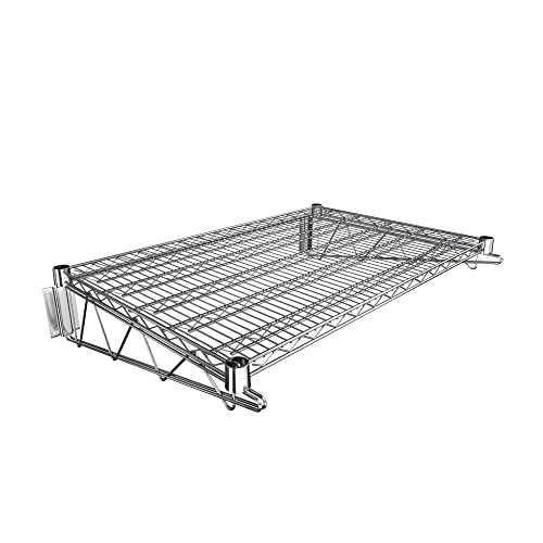 24" x 36" Chrome Wire Wall Mount Shelf (Chrome / 24" x 36")